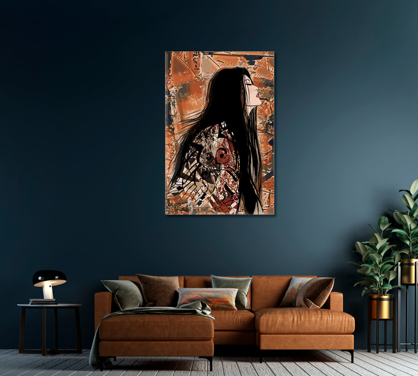 Beautiful Woman Portrait Art Canvas Prints-Canvas Print-CetArt-1 panel-16x24 inches-CetArt