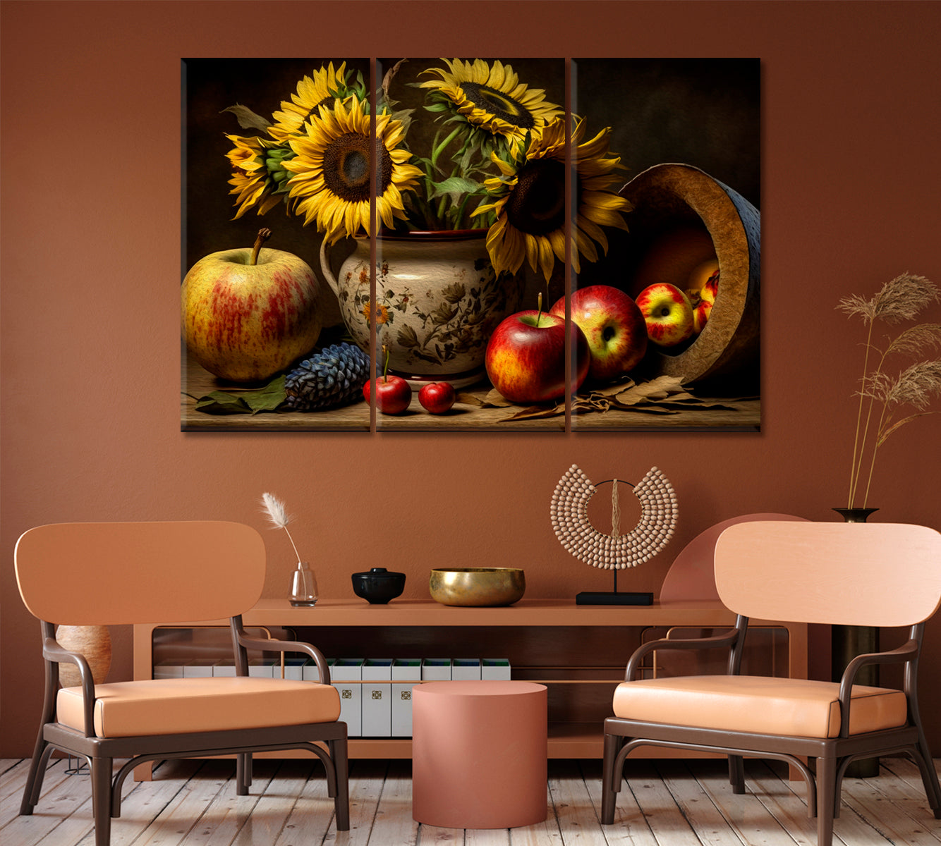 Sunflowers Still Life Art For Home-Canvas Print-CetArt-1 Panel-24x16 inches-CetArt