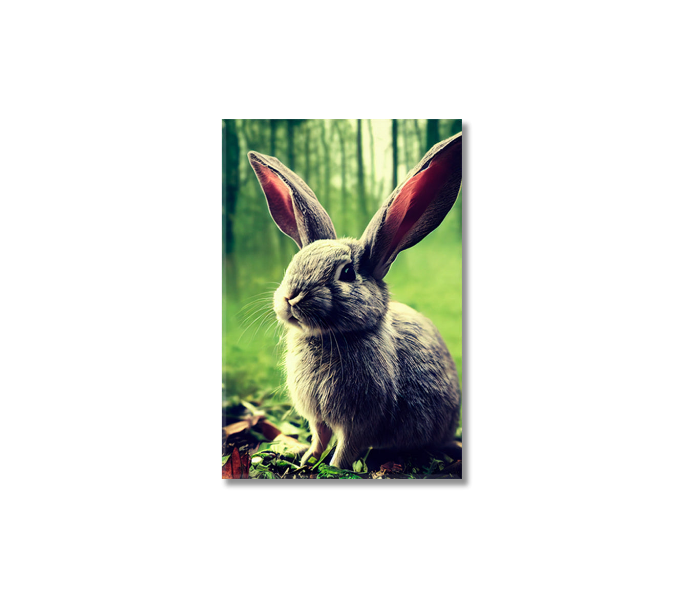 Cute Rabbit Canvas Wall Art Decor-Canvas Print-CetArt-1 panel-16x24 inches-CetArt