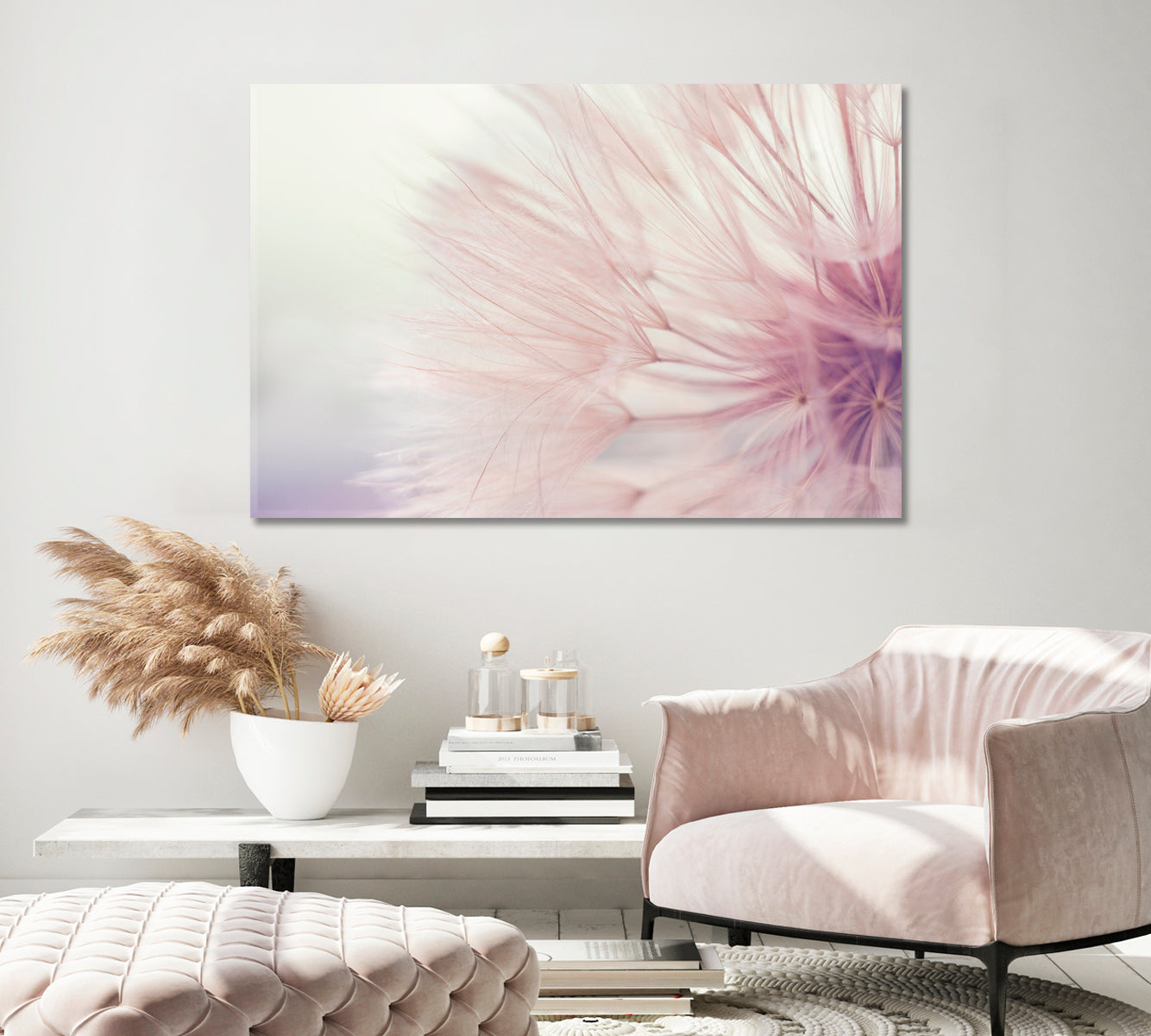 Tender Dandelion Print Canvas Art-Canvas Print-CetArt-1 Panel-24x16 inches-CetArt