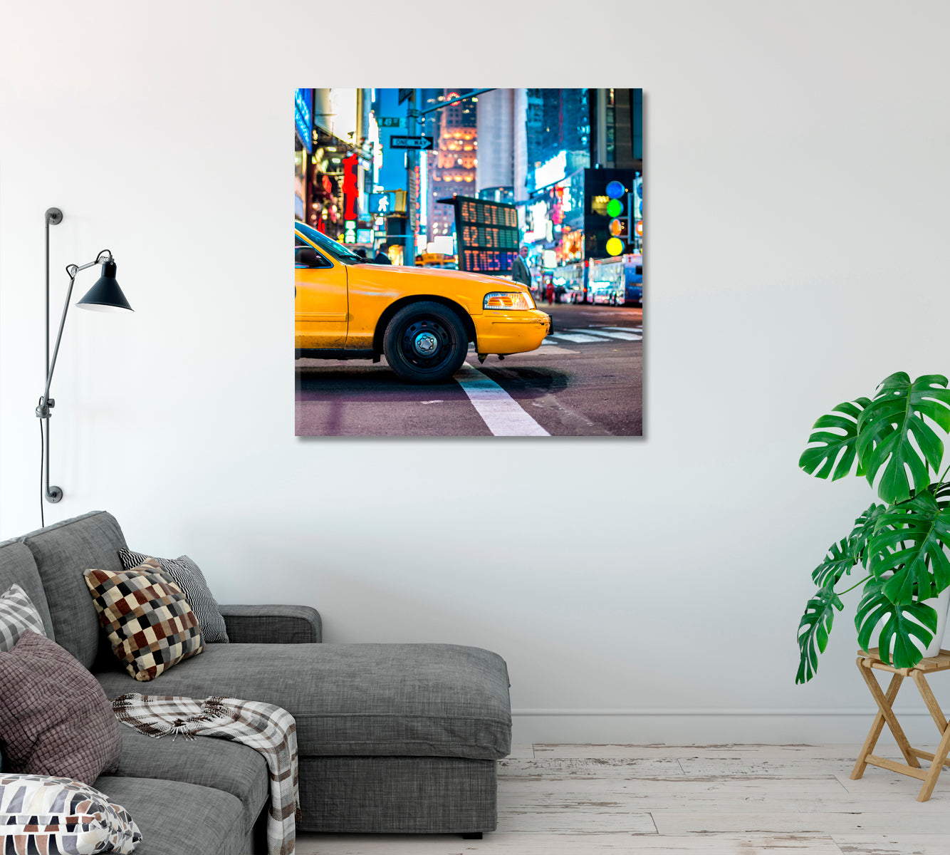 Time Square Office Canvas Print-Canvas Print-CetArt-1 panel-12x12 inches-CetArt