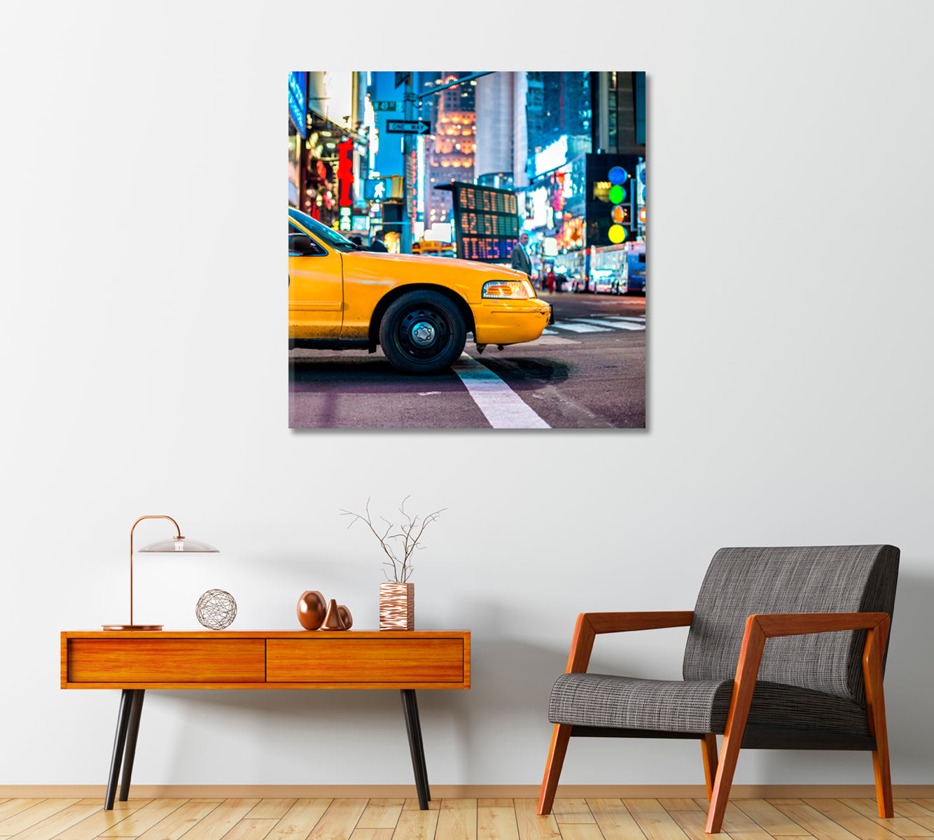 Time Square Office Canvas Print-Canvas Print-CetArt-1 panel-12x12 inches-CetArt