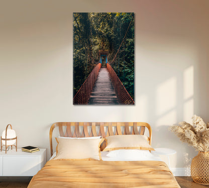 Tingo Maria Bridge Wall Art Canvas-Canvas Print-CetArt-1 panel-16x24 inches-CetArt