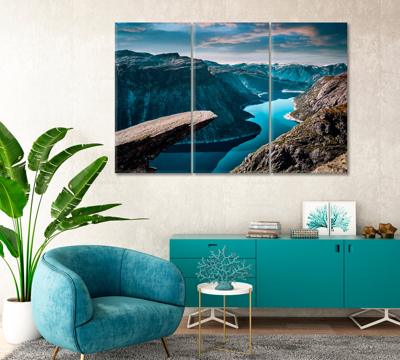 Trolls Tongue In Norway Canvas Wall Art-Canvas Print-CetArt-1 Panel-24x16 inches-CetArt