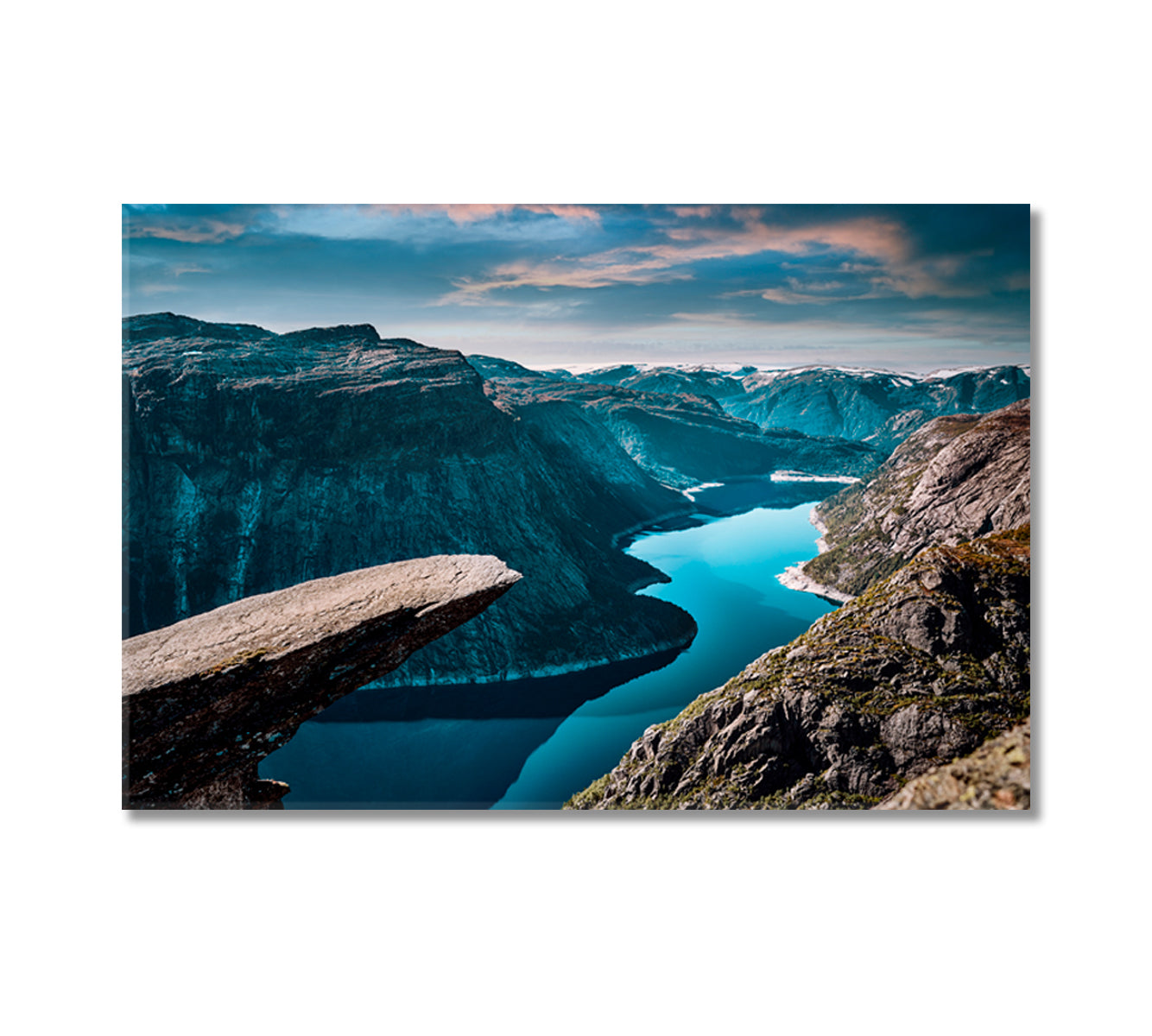 Trolls Tongue In Norway Canvas Wall Art-Canvas Print-CetArt-1 Panel-24x16 inches-CetArt