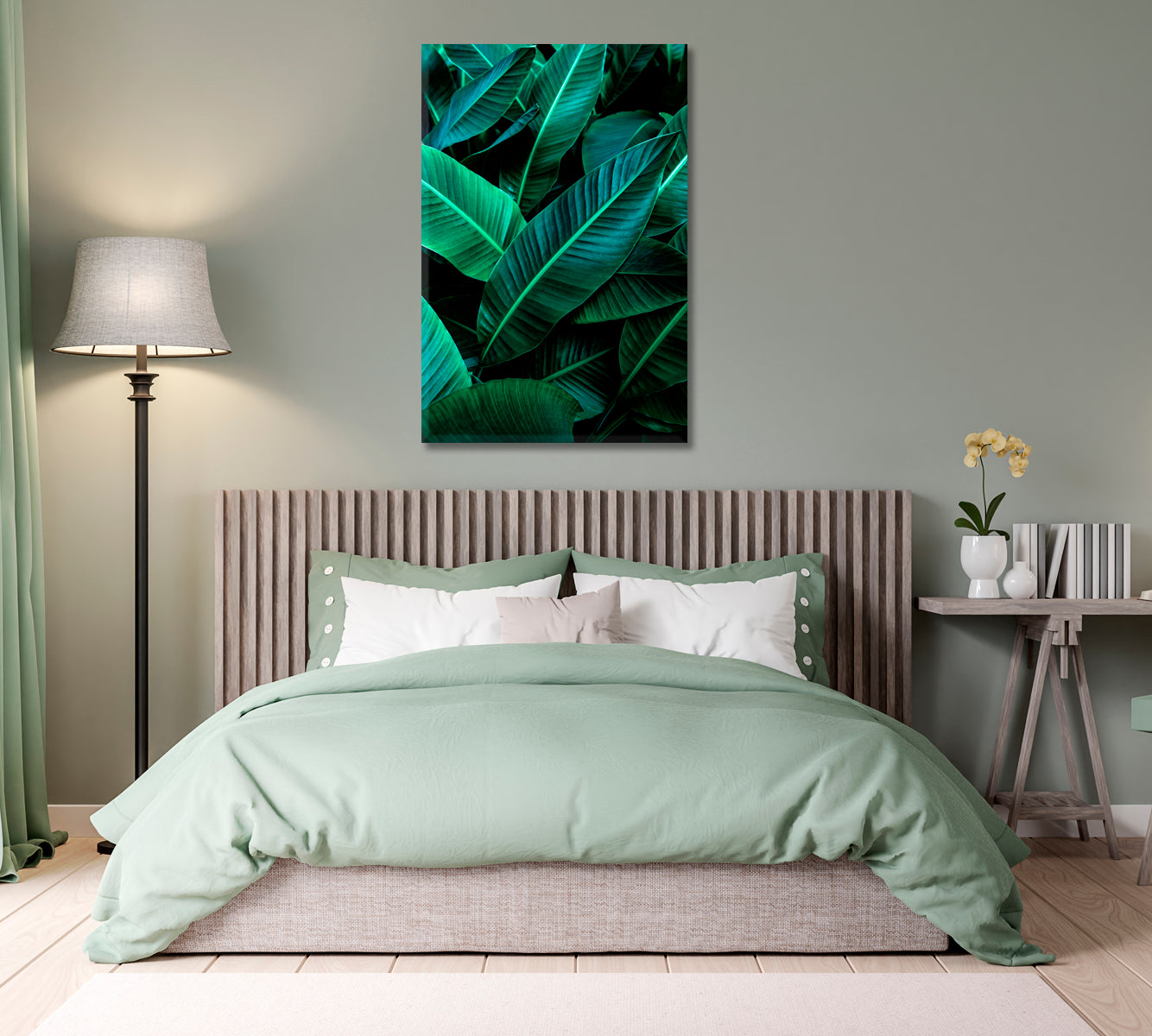 Tropical Banana Leaf Canvas Wall Art-Canvas Print-CetArt-1 panel-16x24 inches-CetArt