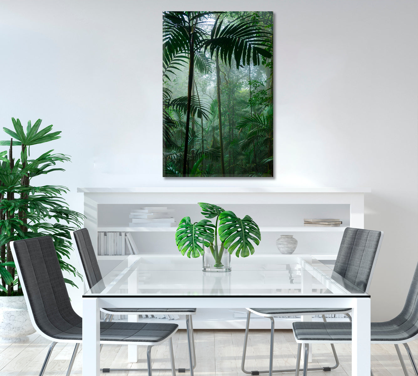 Tropical Rainforest Home Wall Art-Canvas Print-CetArt-1 panel-16x24 inches-CetArt