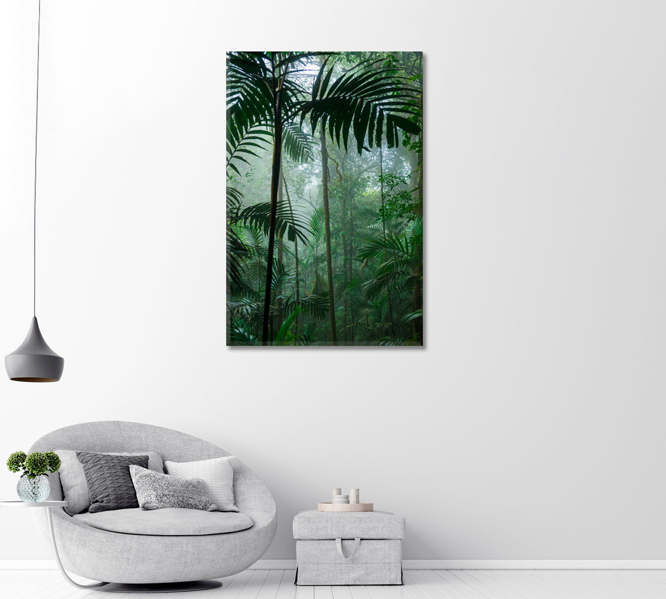 Tropical Rainforest Home Wall Art-Canvas Print-CetArt-1 panel-16x24 inches-CetArt