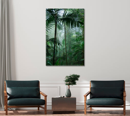 Tropical Rainforest Home Wall Art-Canvas Print-CetArt-1 panel-16x24 inches-CetArt