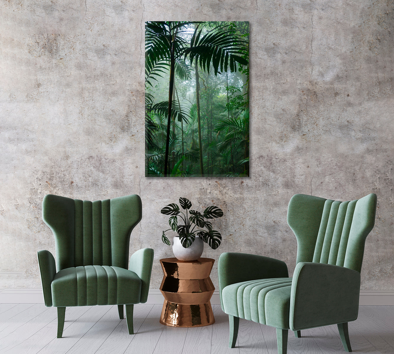 Tropical Rainforest Home Wall Art-Canvas Print-CetArt-1 panel-16x24 inches-CetArt