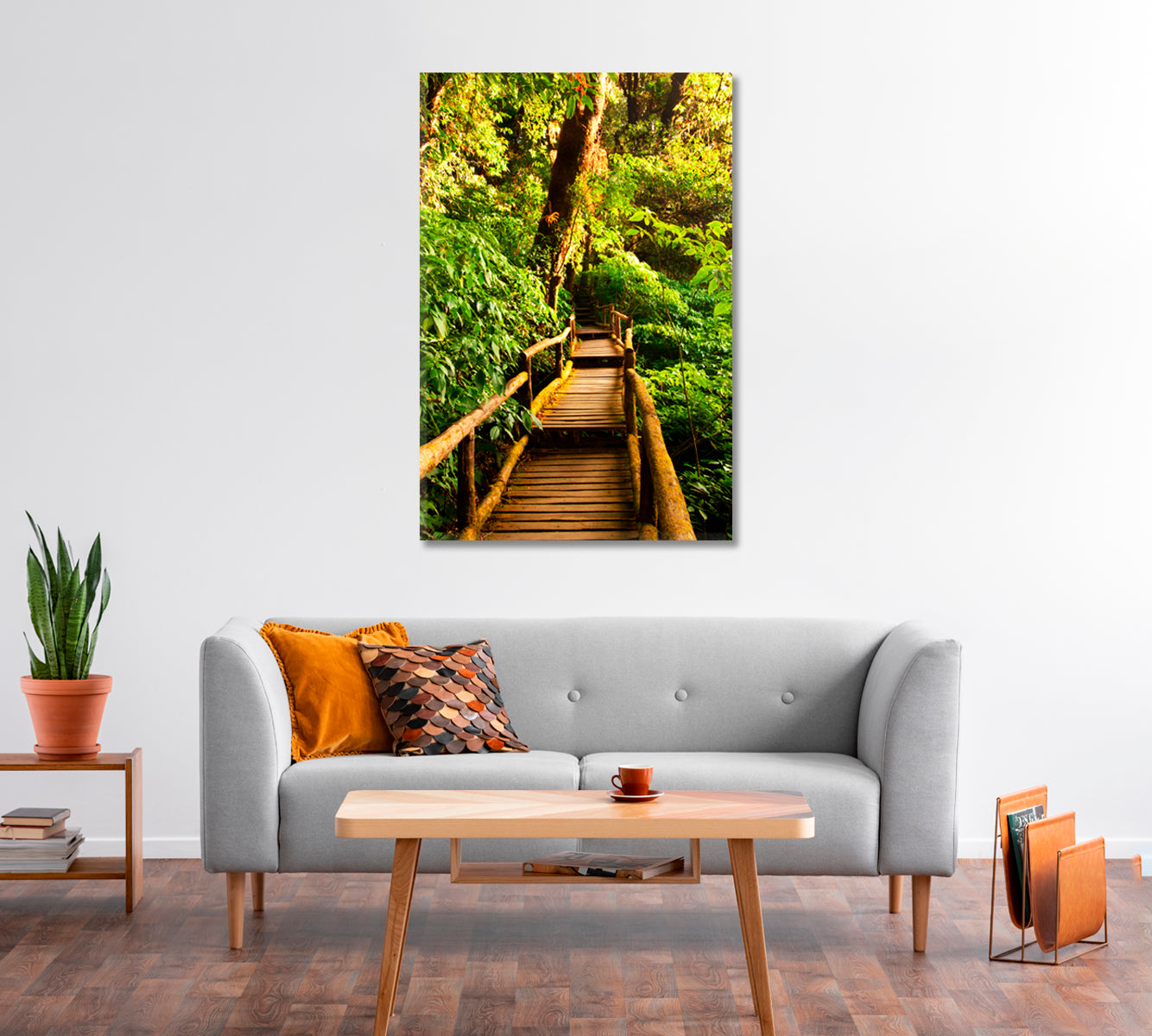 Beautiful Rain Forest Canvas Wall Art-Canvas Print-CetArt-1 panel-16x24 inches-CetArt