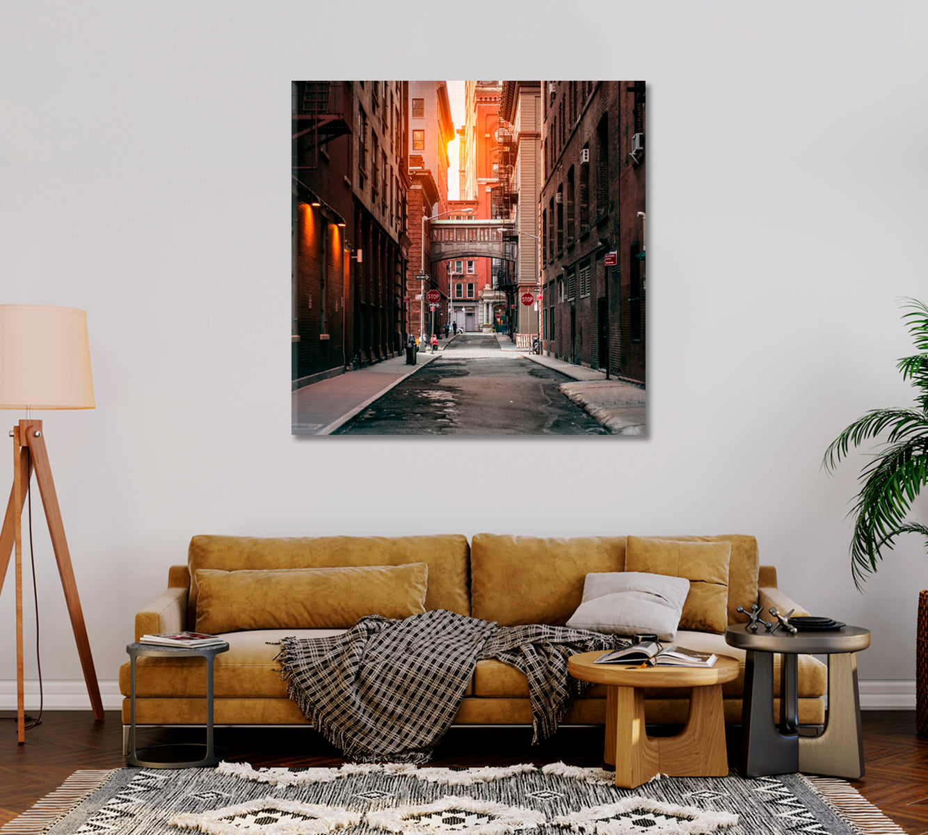 New York City Street Canvas Print-Canvas Print-CetArt-1 panel-12x12 inches-CetArt