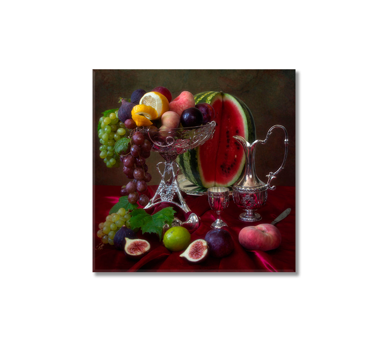 Fruits Still Life Art Home Decor-Canvas Print-CetArt-1 panel-12x12 inches-CetArt