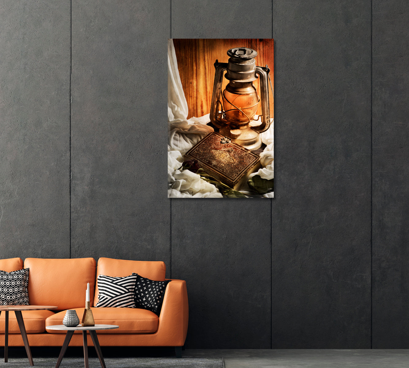 Old Lantern Still Life Canvas Print-Canvas Print-CetArt-1 panel-16x24 inches-CetArt