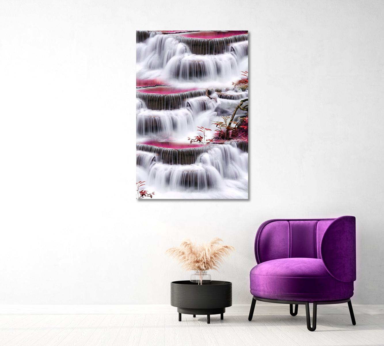 Standing Waterfall Art for Living Room-Canvas Print-CetArt-1 panel-16x24 inches-CetArt