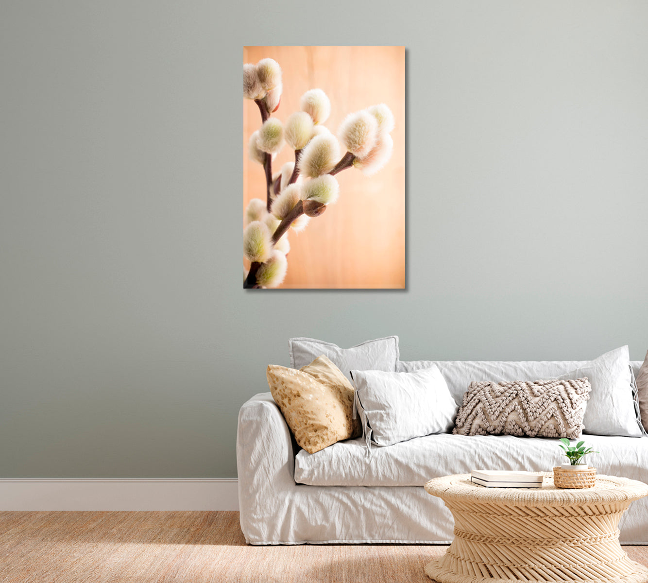 Willow Branches Canvas Print Decor-Canvas Print-CetArt-1 panel-16x24 inches-CetArt