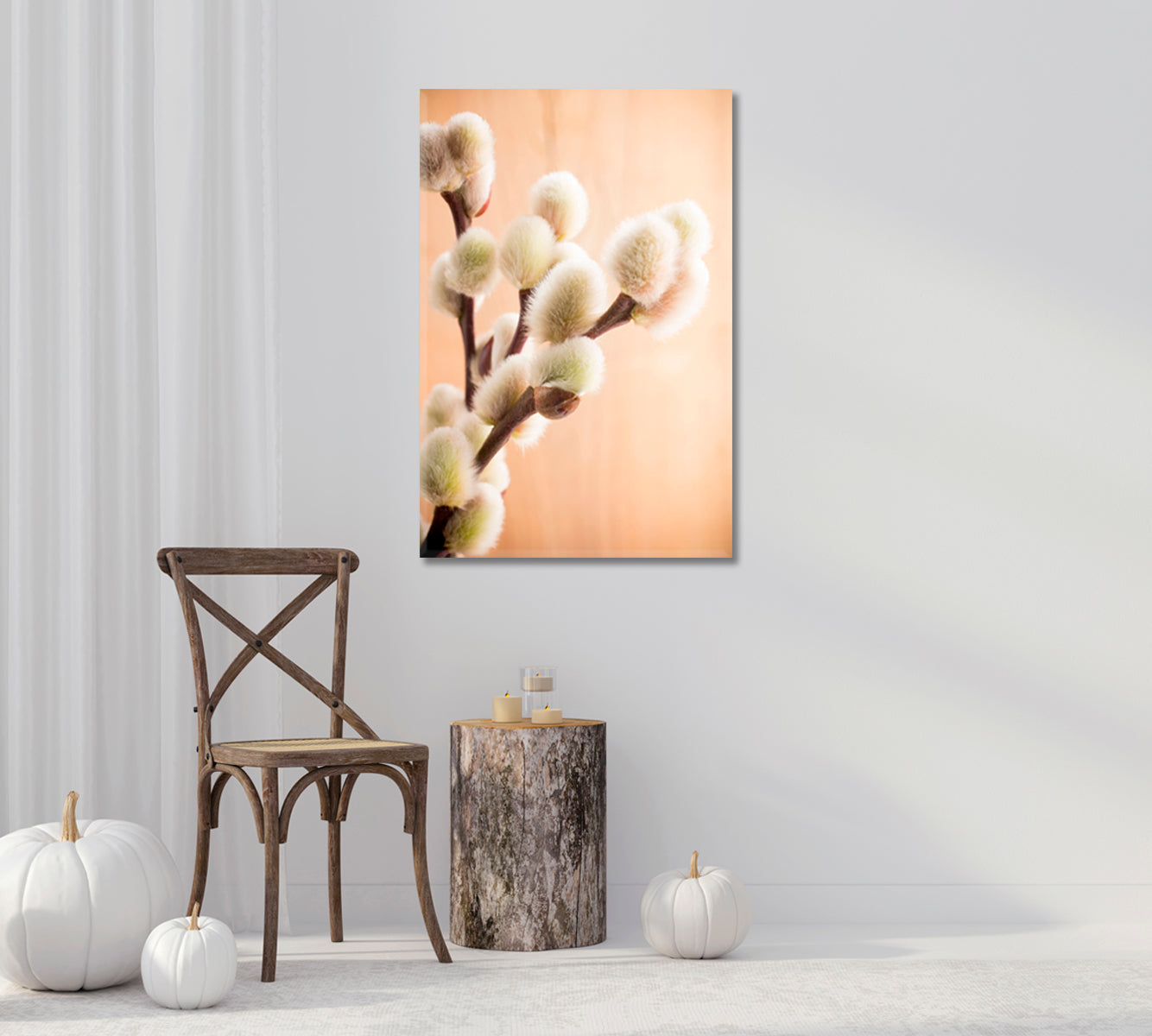 Willow Branches Canvas Print Decor-Canvas Print-CetArt-1 panel-16x24 inches-CetArt