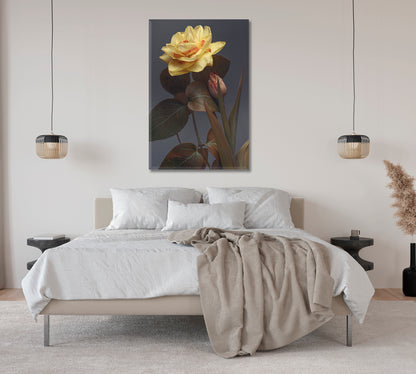 Daffodil Flower Trendy Canvas Interior Gift-Canvas Print-CetArt-1 panel-16x24 inches-CetArt