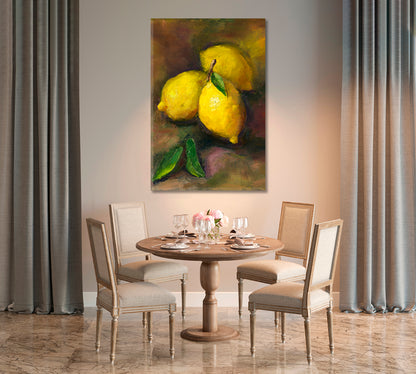 Lemons Canvas Art Home Decor-Canvas Print-CetArt-1 panel-16x24 inches-CetArt