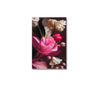 Elegant Roses Still Life Wall Art-Canvas Print-CetArt-1 panel-16x24 inches-CetArt