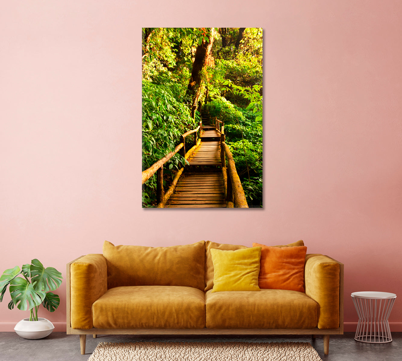 Beautiful Rain Forest Canvas Wall Art-Canvas Print-CetArt-1 panel-16x24 inches-CetArt