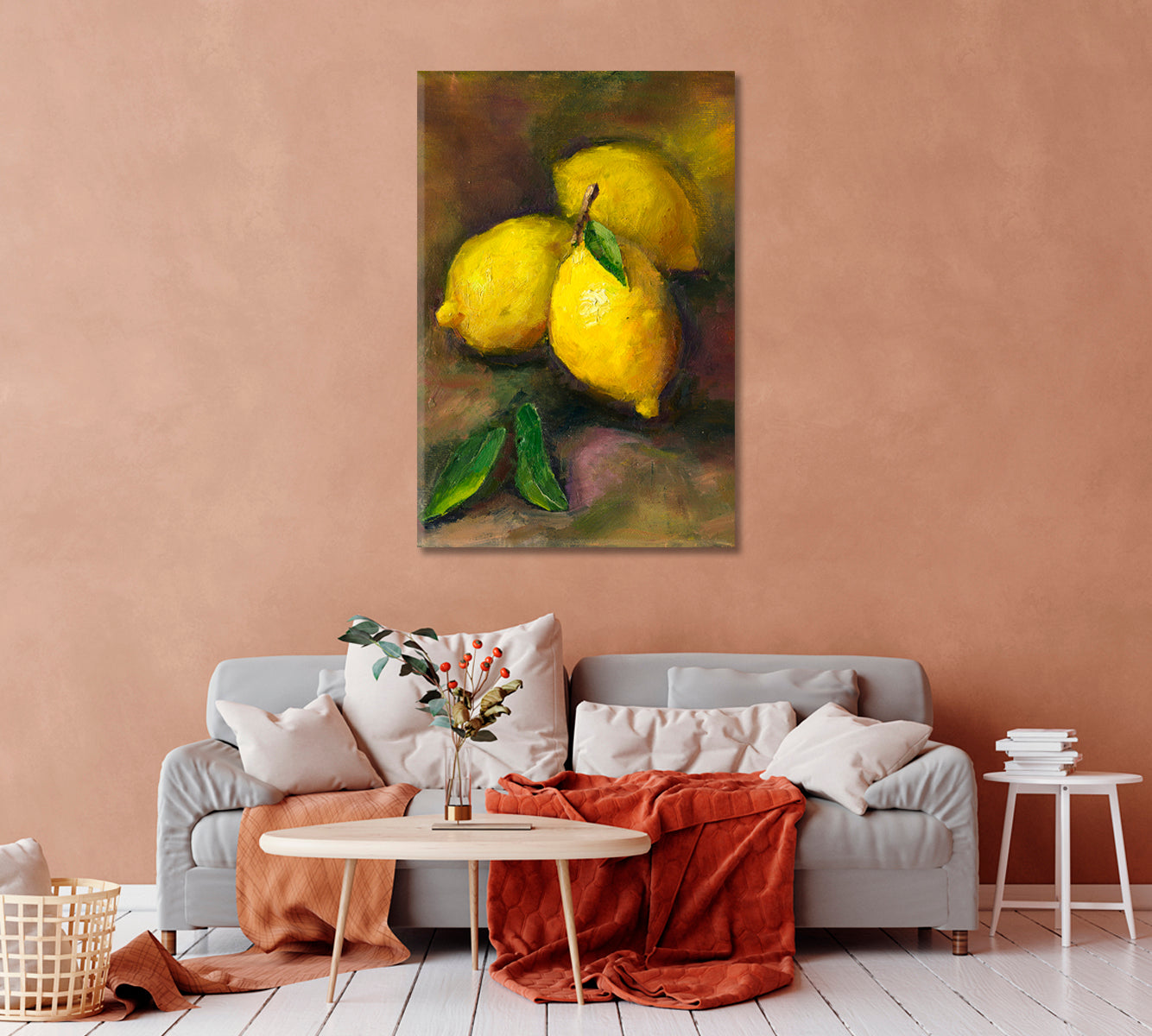 Lemons Canvas Art Home Decor-Canvas Print-CetArt-1 panel-16x24 inches-CetArt