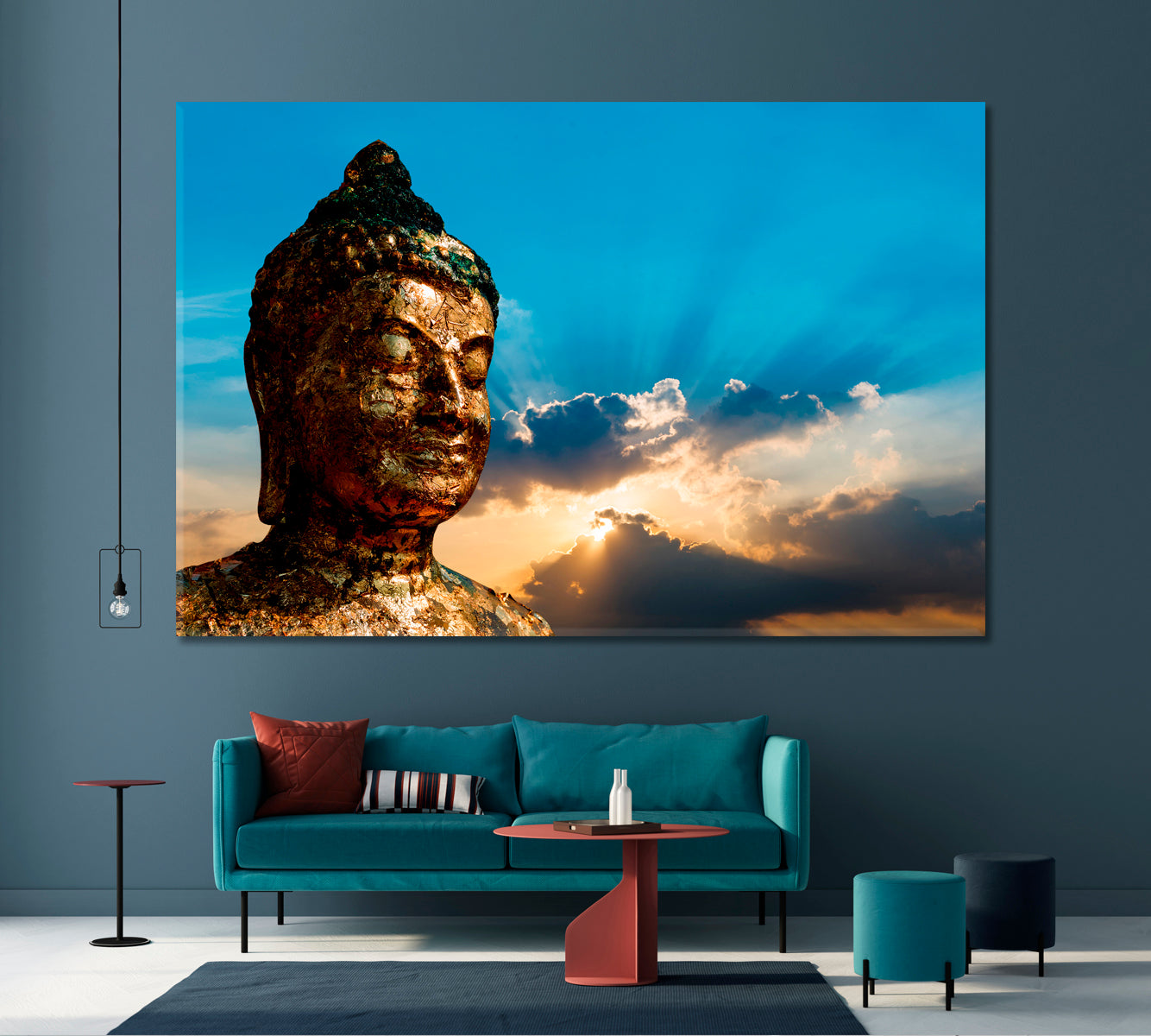 Asia Gold Buddha Canvas Print-Canvas Print-CetArt-1 Panel-24x16 inches-CetArt