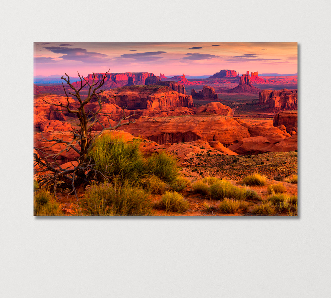 Sunrise in Hunts Mesa Arizona USA Canvas Print-Canvas Print-CetArt-1 Panel-24x16 inches-CetArt