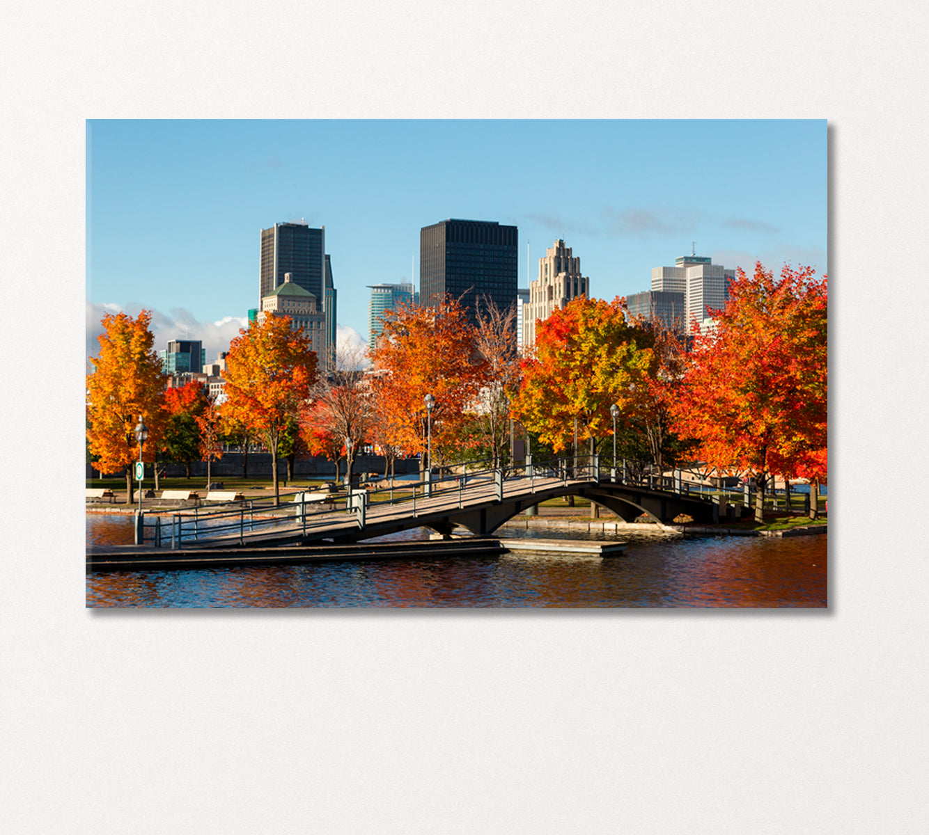 Autumn in Montreal Canada Canvas Print-CetArt-1 Panel-24x16 inches-CetArt