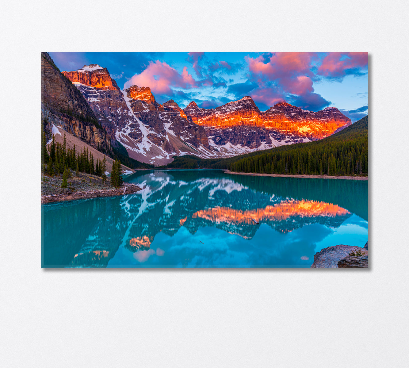 Moraine Lake in Banff National Park Canvas Print-Canvas Print-CetArt-1 Panel-24x16 inches-CetArt