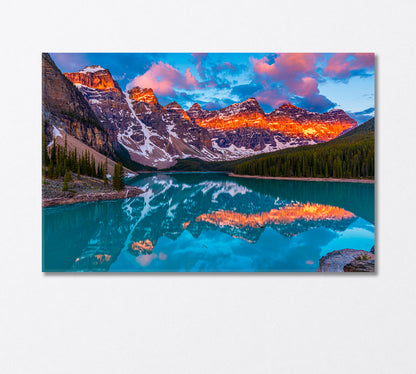 Moraine Lake in Banff National Park Canvas Print-Canvas Print-CetArt-1 Panel-24x16 inches-CetArt