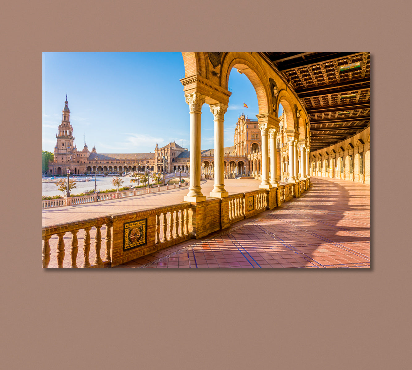 Spain Square Canvas Print-CetArt-1 Panel-24x16 inches-CetArt