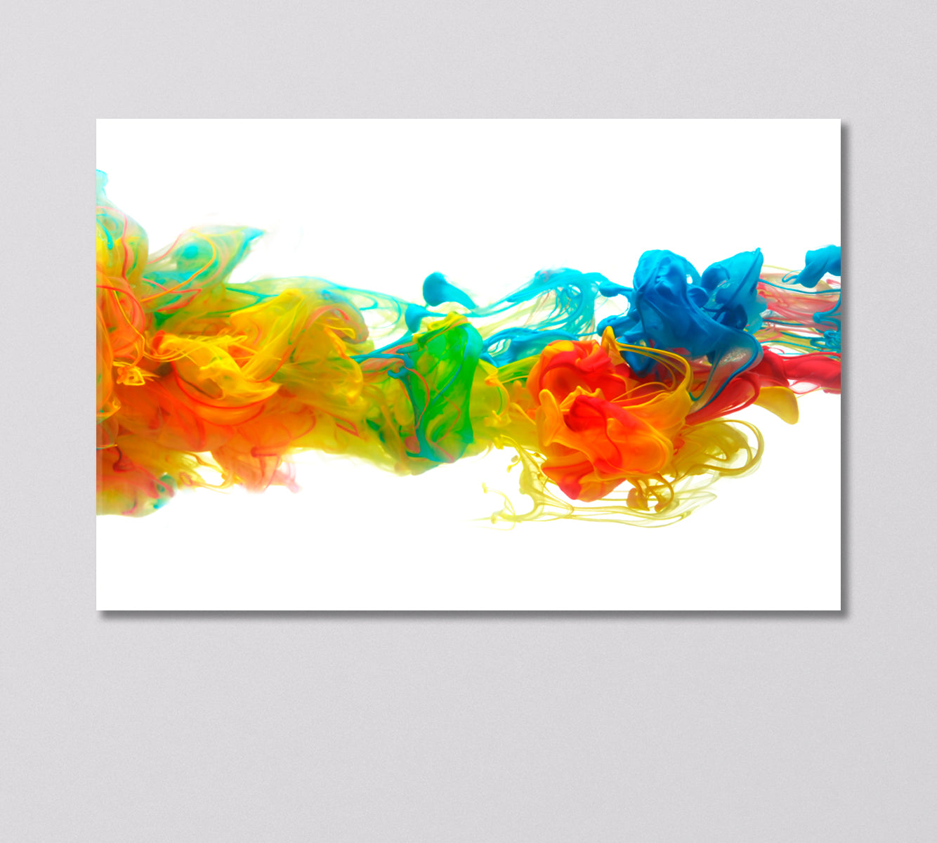 Abstract Colorful Ink Splash Canvas Print-Canvas Print-CetArt-1 Panel-24x16 inches-CetArt