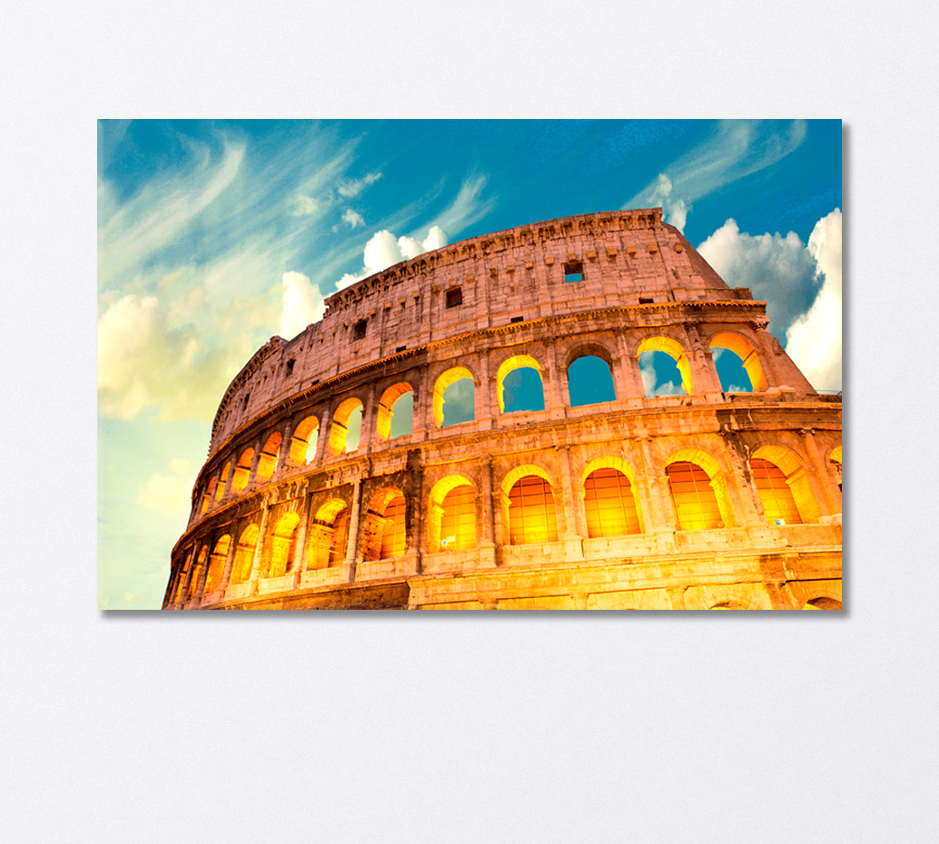 Cloudless Sky over Coliseum Rome Canvas Print-Canvas Print-CetArt-1 Panel-24x16 inches-CetArt