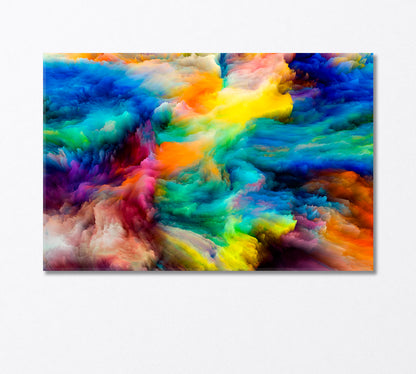 Abstract Bright Multicolor Smoke Canvas Print-Canvas Print-CetArt-1 Panel-24x16 inches-CetArt