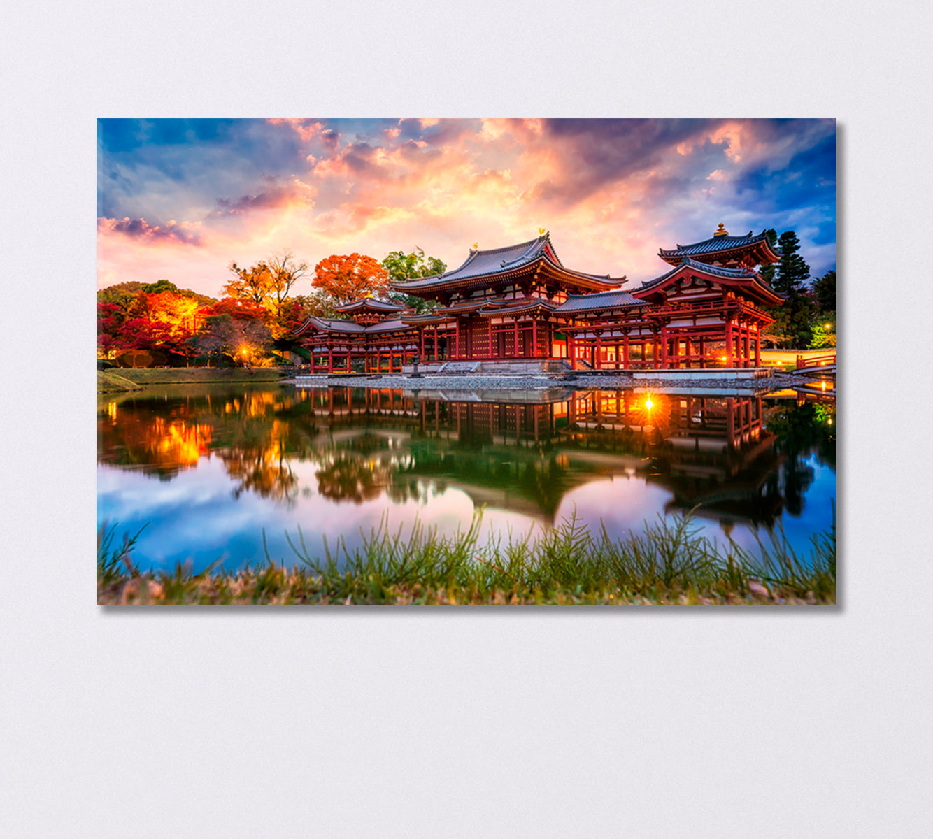 Byodo-in Buddhist Temple in Uji Japan Canvas Print-Canvas Print-CetArt-1 Panel-24x16 inches-CetArt