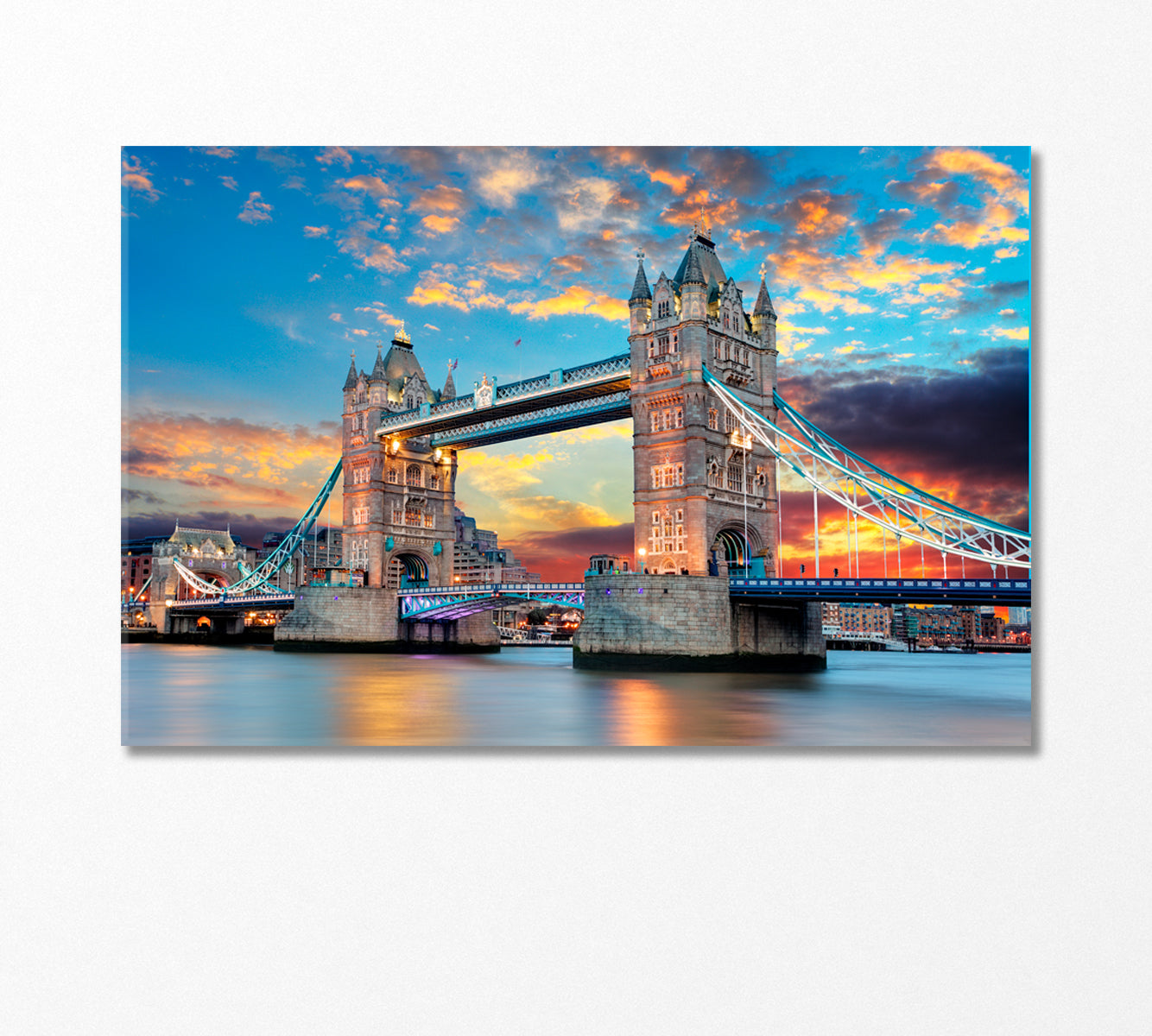 Tower Bridge in London UK Canvas Print-Canvas Print-CetArt-1 Panel-24x16 inches-CetArt