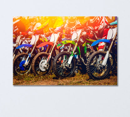 Racers on Motorcycle Rides Canvas Print-Canvas Print-CetArt-1 Panel-24x16 inches-CetArt