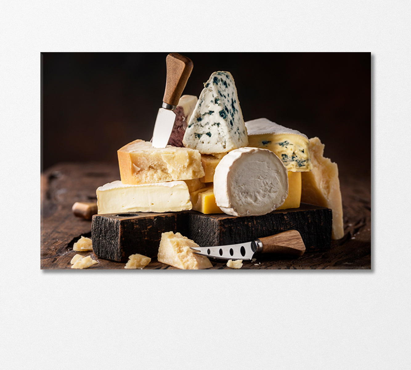 Italian Cheese Assorted Canvas Print-Canvas Print-CetArt-1 Panel-24x16 inches-CetArt