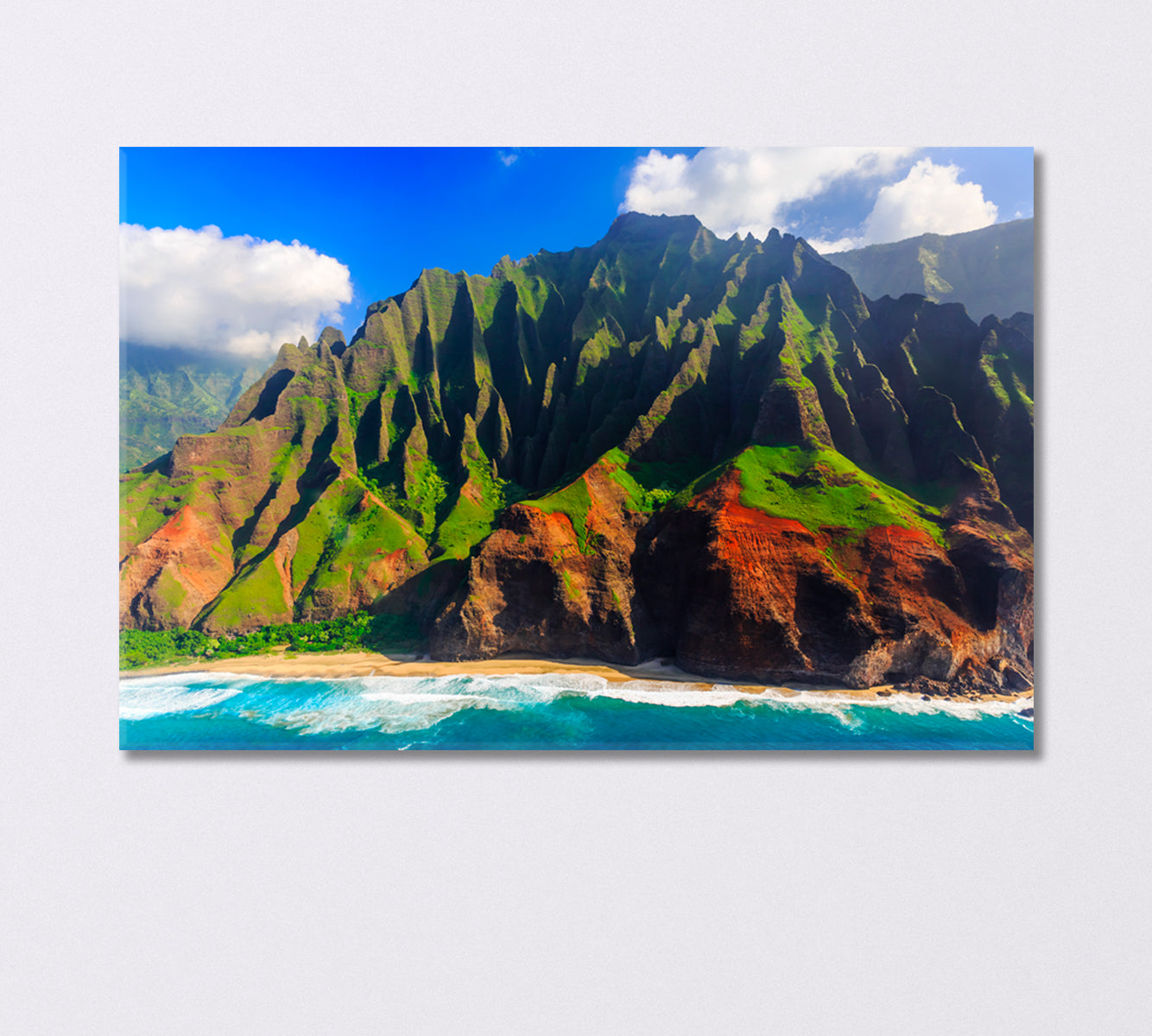 Spectacular Na Pali Coast Hawaii Canvas Print-Canvas Print-CetArt-1 Panel-24x16 inches-CetArt