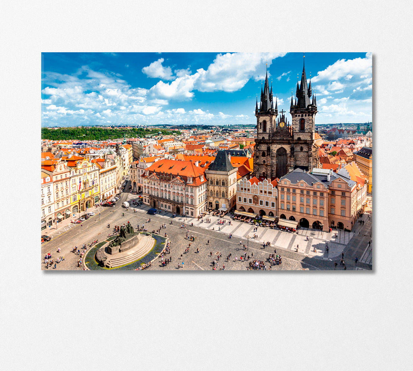 Old Town Square in Prague Canvas Print-Canvas Print-CetArt-1 Panel-24x16 inches-CetArt