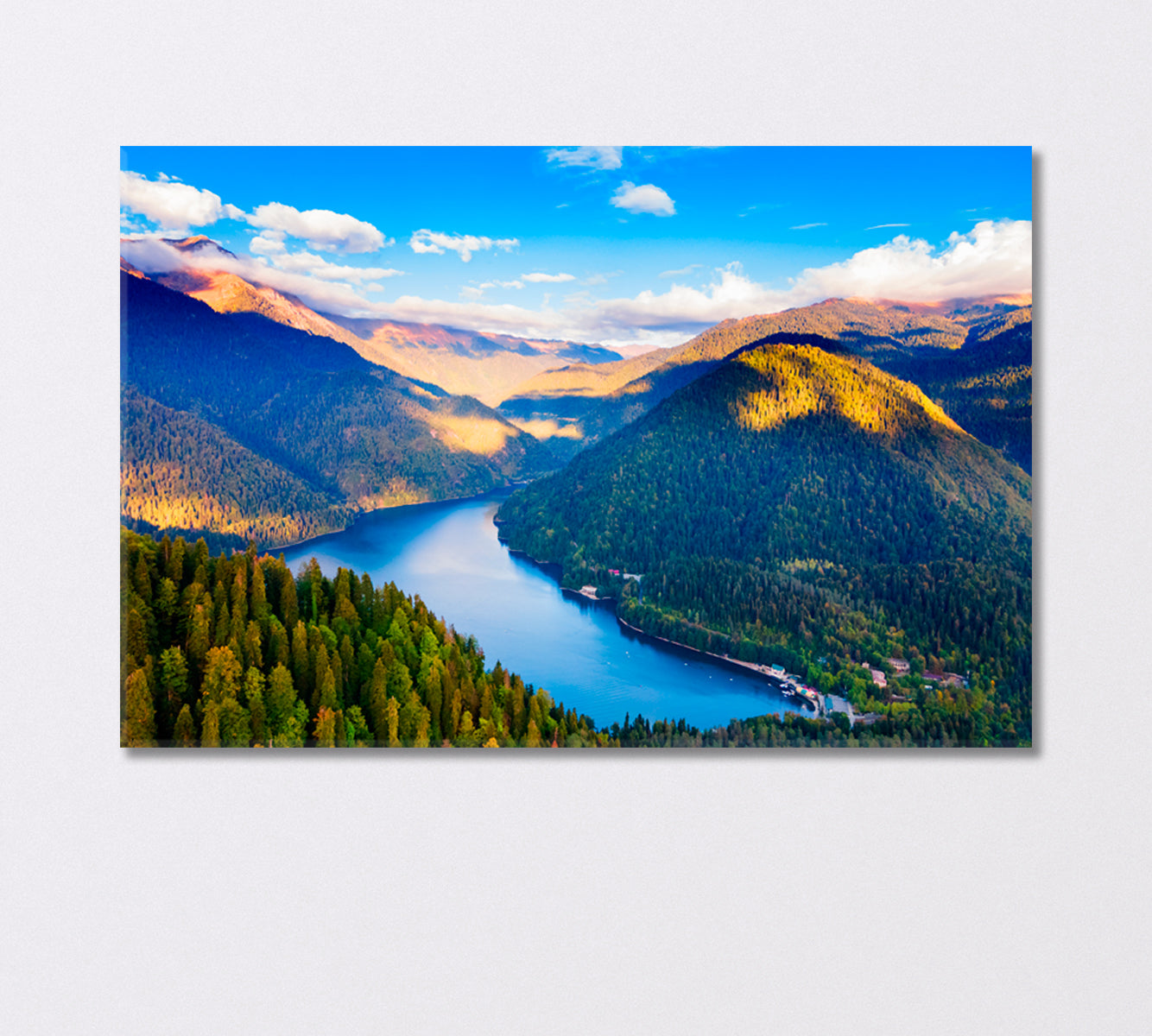 Lake Ritsa in the Mountains of Abkhazia Georgia Canvas Print-Canvas Print-CetArt-1 Panel-24x16 inches-CetArt