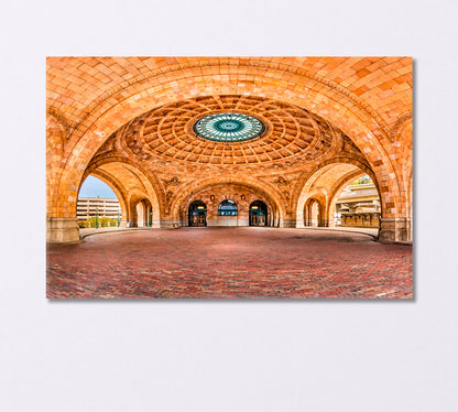 Historic Pittsburgh Train Station USA Canvas Print-Canvas Print-CetArt-1 Panel-24x16 inches-CetArt