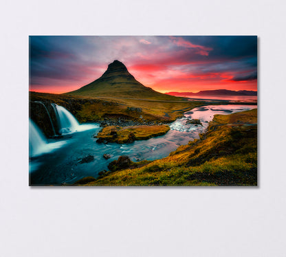 Mount Kirkjufell Iceland Canvas Print-Canvas Print-CetArt-1 Panel-24x16 inches-CetArt