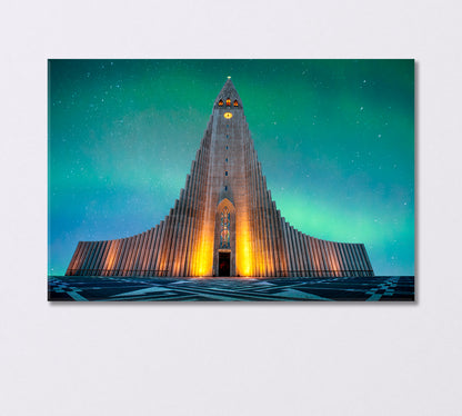 Largest Church in Iceland Canvas Print-Canvas Print-CetArt-1 Panel-24x16 inches-CetArt