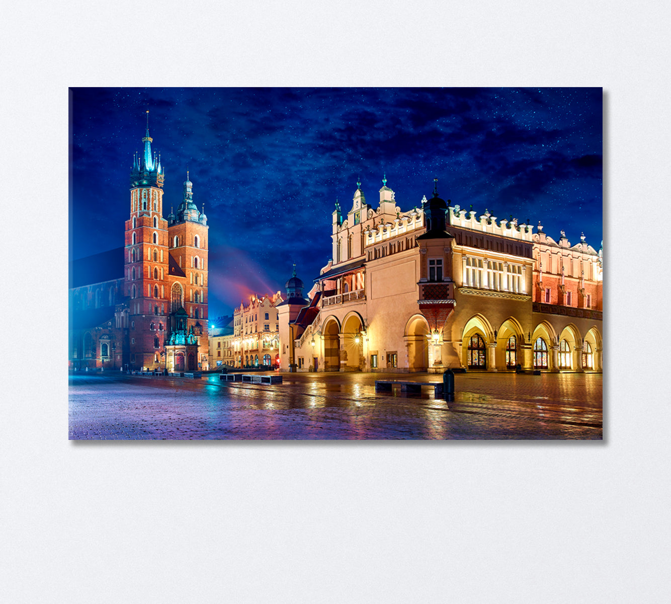 St Mary's Church Krakow Poland Canvas Print-Canvas Print-CetArt-1 Panel-24x16 inches-CetArt