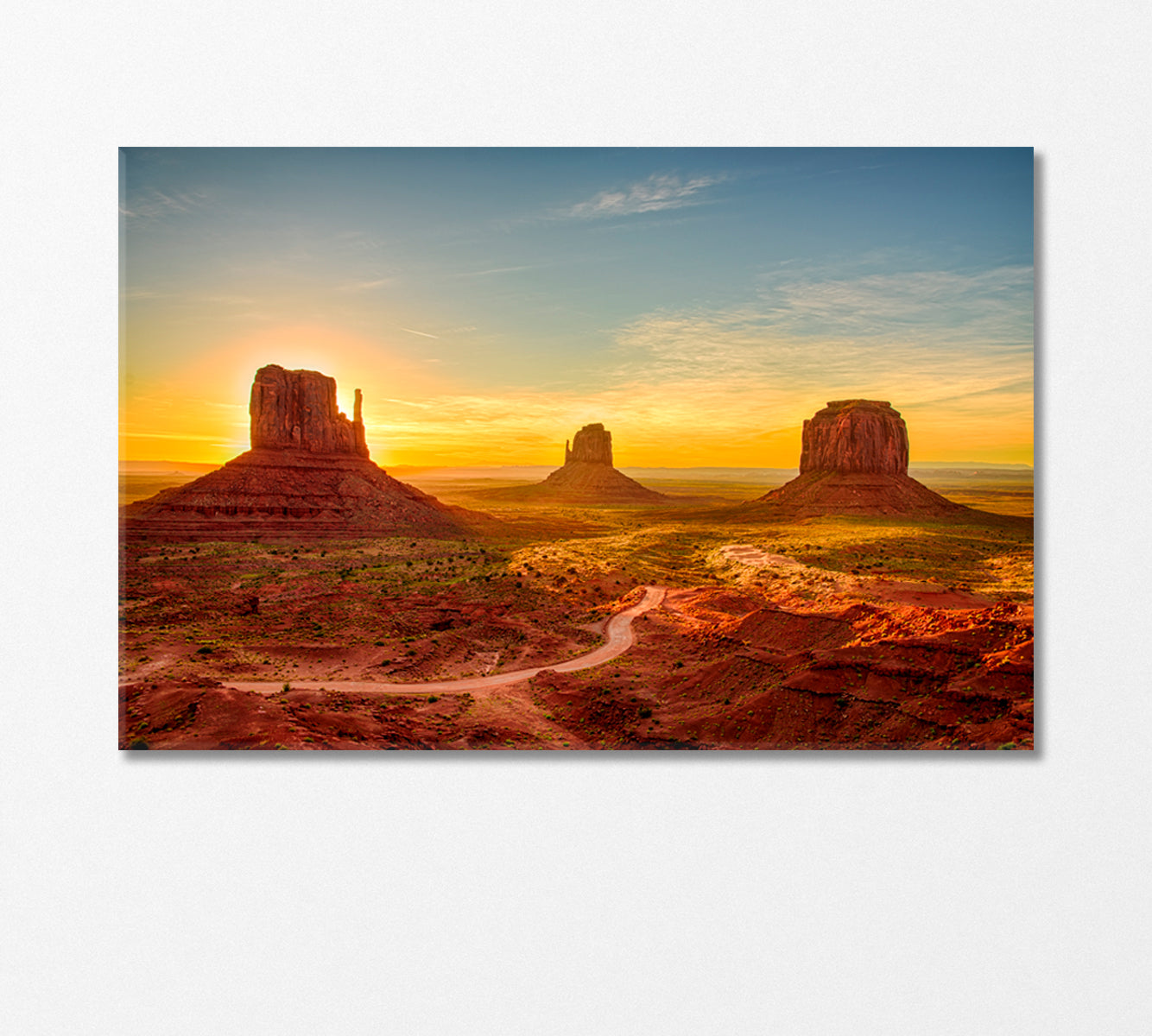 Sunrise at Monument Valley Arizona USA Canvas Print-Canvas Print-CetArt-1 Panel-24x16 inches-CetArt