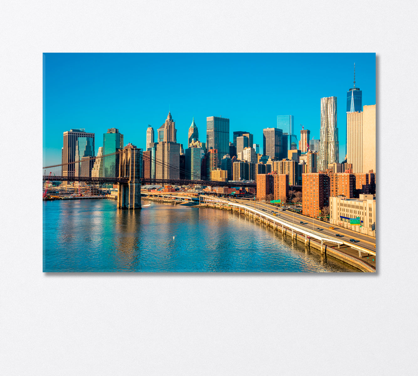 Manhattan at the Morning Light Canvas Print-Canvas Print-CetArt-1 Panel-24x16 inches-CetArt