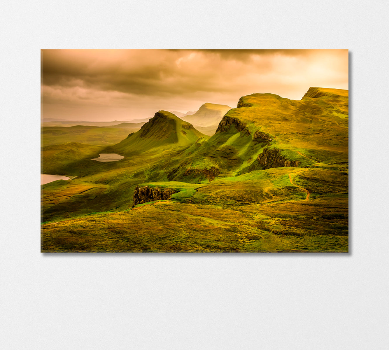 Mount Queering at Sunset UK Canvas Print-Canvas Print-CetArt-1 Panel-24x16 inches-CetArt