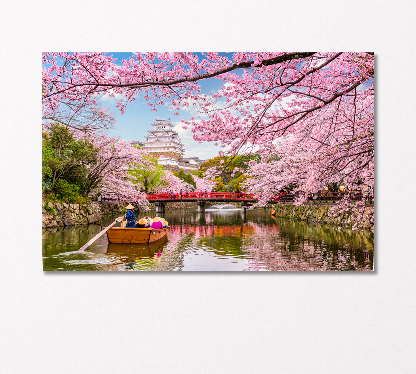 Himeji Castle and Cherry Blossom Season Japan Canvas Print-Canvas Print-CetArt-1 Panel-24x16 inches-CetArt